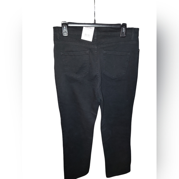 Gloria Vanderbilt Amanda Black Jeans High Rise Classic Tapered  Petite - Picture 15 of 16